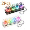 New Stress Anxiety Relief Keyboard Keychain Four Finger Button For Office Home Adults Kid Decompression Clicker Hot Gadget Gifts