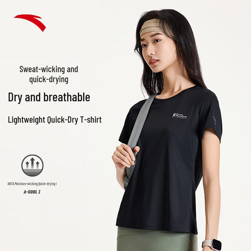 Anta Women s Quick-Dry Breathable Short Sleeve T-Shirt 155/XS