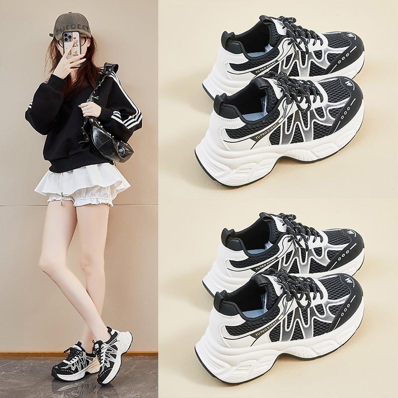 Shoes women's autumn new thick-soled inner height increase burst sports and leisure shoes