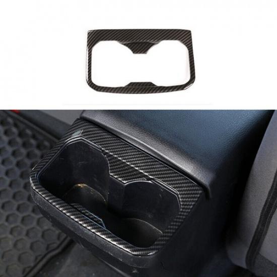 FOR Toyota Tacoma 2016- Carbon fiber Rear Water Cup Holder Trim 1pcs