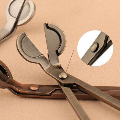 Stable Candle Wick Trimmer Multi-color Straight Handle Round Head Candle Trimmer Stainless Steel Candle Accessories