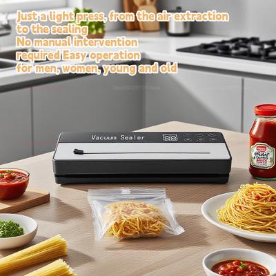 Machine Scelleuse Sous Vide Robuste Avec Forte Aspiration Conservateur Alimentaire Machine de Scellage Plastique Pour la Conservation des Aliments Frais Facile à Utiliser