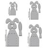 Easter Bunny Basket Template Practical Sewing Stencil For Easter Party Decor