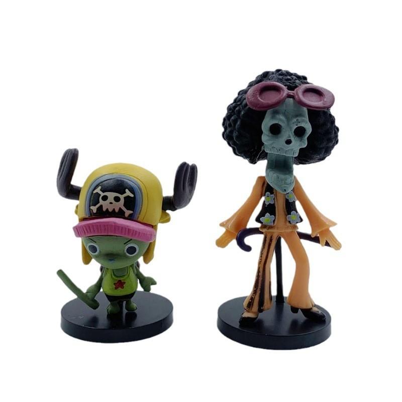 One Piece Pirate Figure Set Pvc Collectible Models With Base For Anime Fans