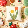 Tulip Flower Cushion Cover Soft Short Plush DoubleSided Printing Home Decor Machine Washable Pillow Case Gift