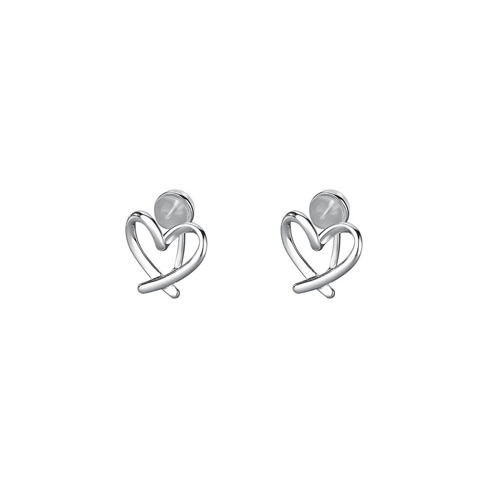 Simple Heart-shaped Line Ear Clip, Cute and Fresh Temperament for Female Students, with No Ear Holes or Small Earrings