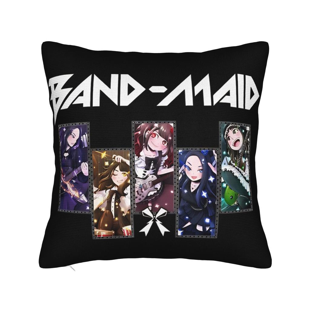 Band Maid Girls Rock Square Pillow Case Cushion Covers Awesome Zipper Decorative Pillowcase for Sofa xcm