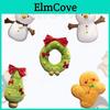 Cute And Happy Christmas Plush Toy With Bow Tie Christmas Tree Doll Snowman Pillow