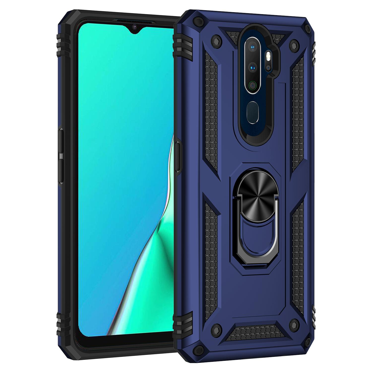 

Противоударный чехол для Oppo A9 2020, чехол для Oppo A9, держатель для кольца на палец, чехол для телефона OPPO A9 2020, Capa CPH1937 CPH1939 PCHM30 PCHT30 OPPO A9 2020 синий