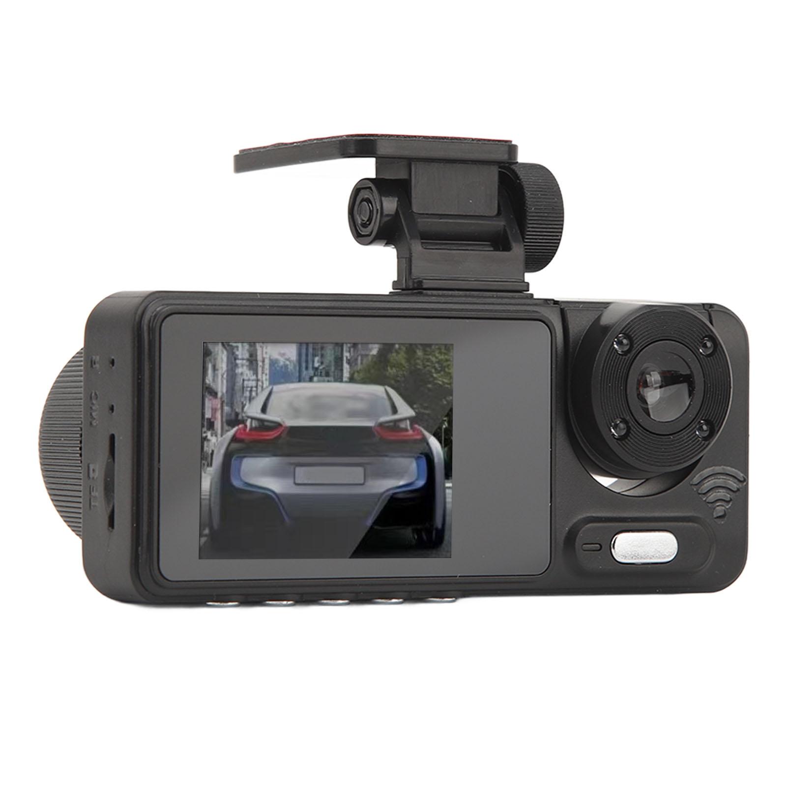 

1080P Dash Cam с тройным объективом 2-дюймовый IPS дисплей ночное видение поворотная автомобильная камера для приборной панели