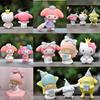 6pcs Sanrio Hellokitty Kuromi Littletwinstars Figures For Cake Decorations