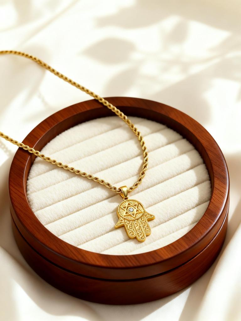 Hamsa Hand Necklace for Women Protection Symbol Hand of Fatima Star of David Necklaces Judaism Amulet Jewelry Gift