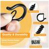 2025 New 20pcs Screw Hooks for Outdoor String Lights, Q-Hooks for Light Eye Hooks Cup Ceiling Wall Hooks with Safety Buckles