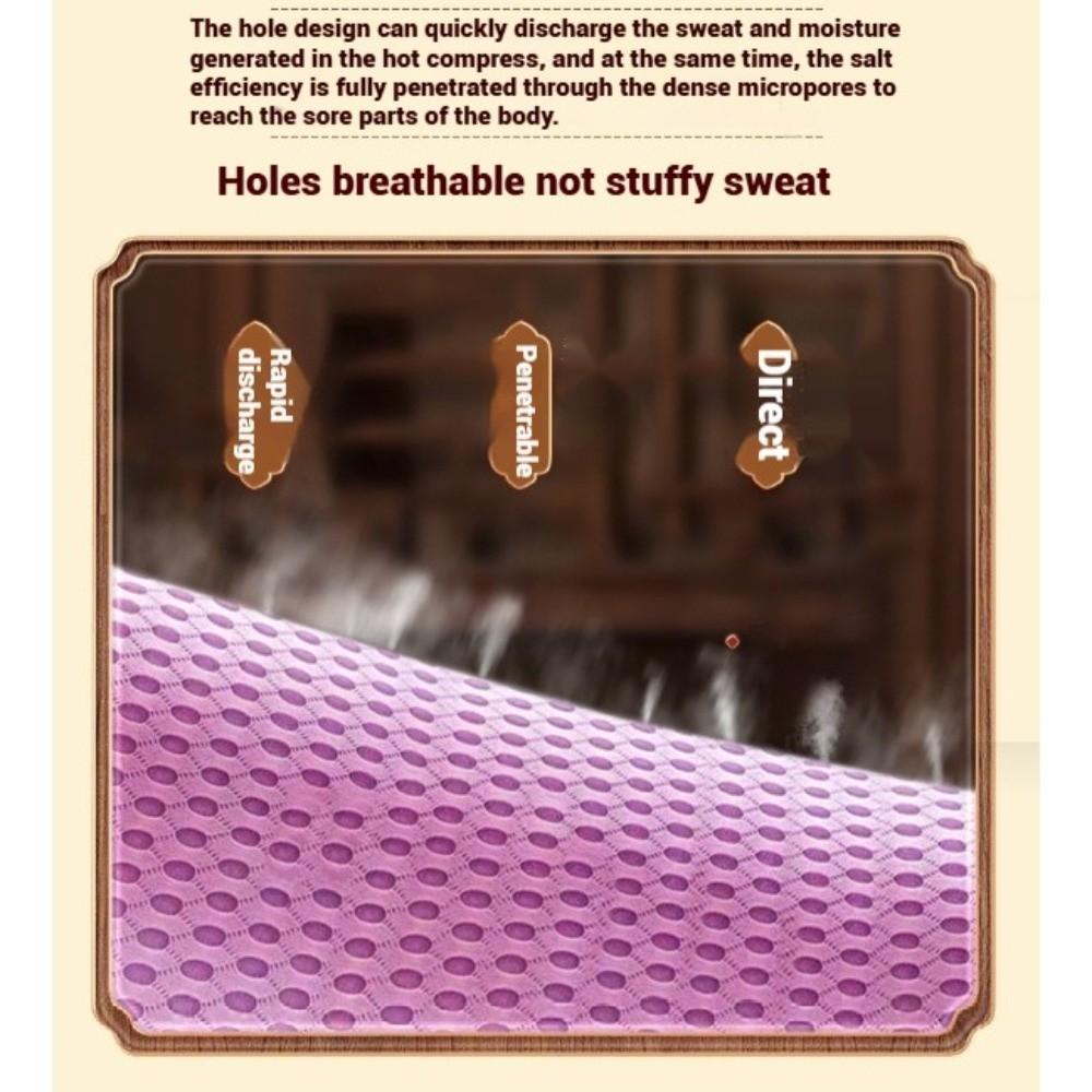 Breathable Mugwort Pack Portable Sea Salt Hot Compress Pack Electric Heating Pad  Back Pain