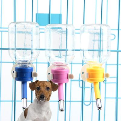 150/250/500ML Hanging Pet Drinker High Capacity Bite Resistant Smooth Edges Drop-resistant Easy To Carry Feed Plastic Pet Hanging Roll-on Water