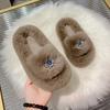 2024 new  children plush slippers home indoor warm thickened non-slip baby cute slippers kids shoes  toddler girl shoes