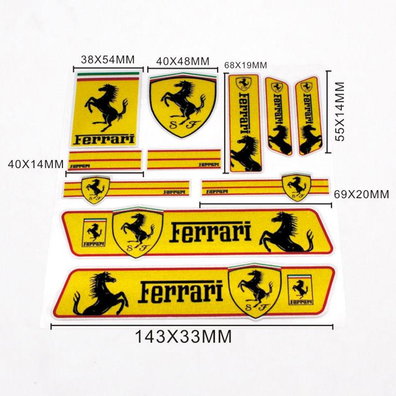 Ferrari Reflective Car Stickers Electric Bicycle Motorcycle Decoration Personalized Stickers for Ferrari SJ Teams Competizione