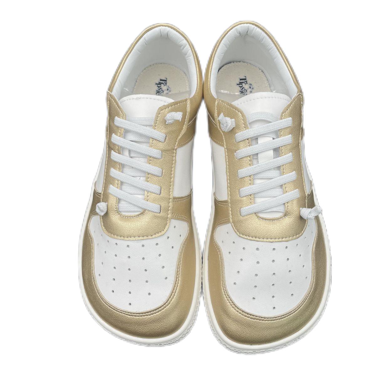 

Tipsietoes Barefoot Натуральная кожа 2025 Новые кроссовки для женщин и мужчин Плоские мягкие подошвы с нулевым перепадом высоты Широкий носок Гибкие легкие 37 золотой