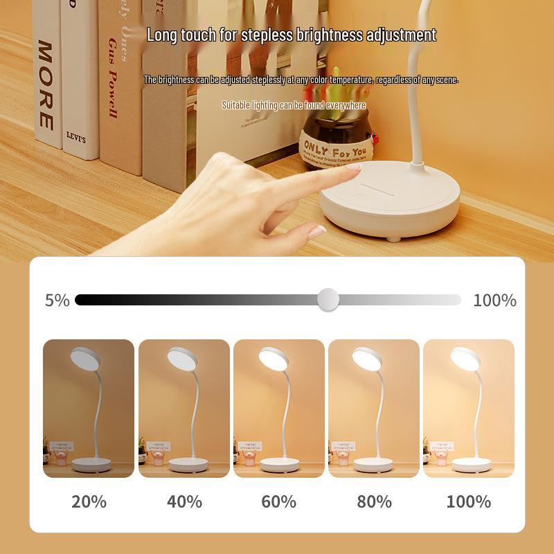 LED Table Lamp: Ambient Night Light & Eye-Friendly Study Lamp for Bedside & Bedroom.