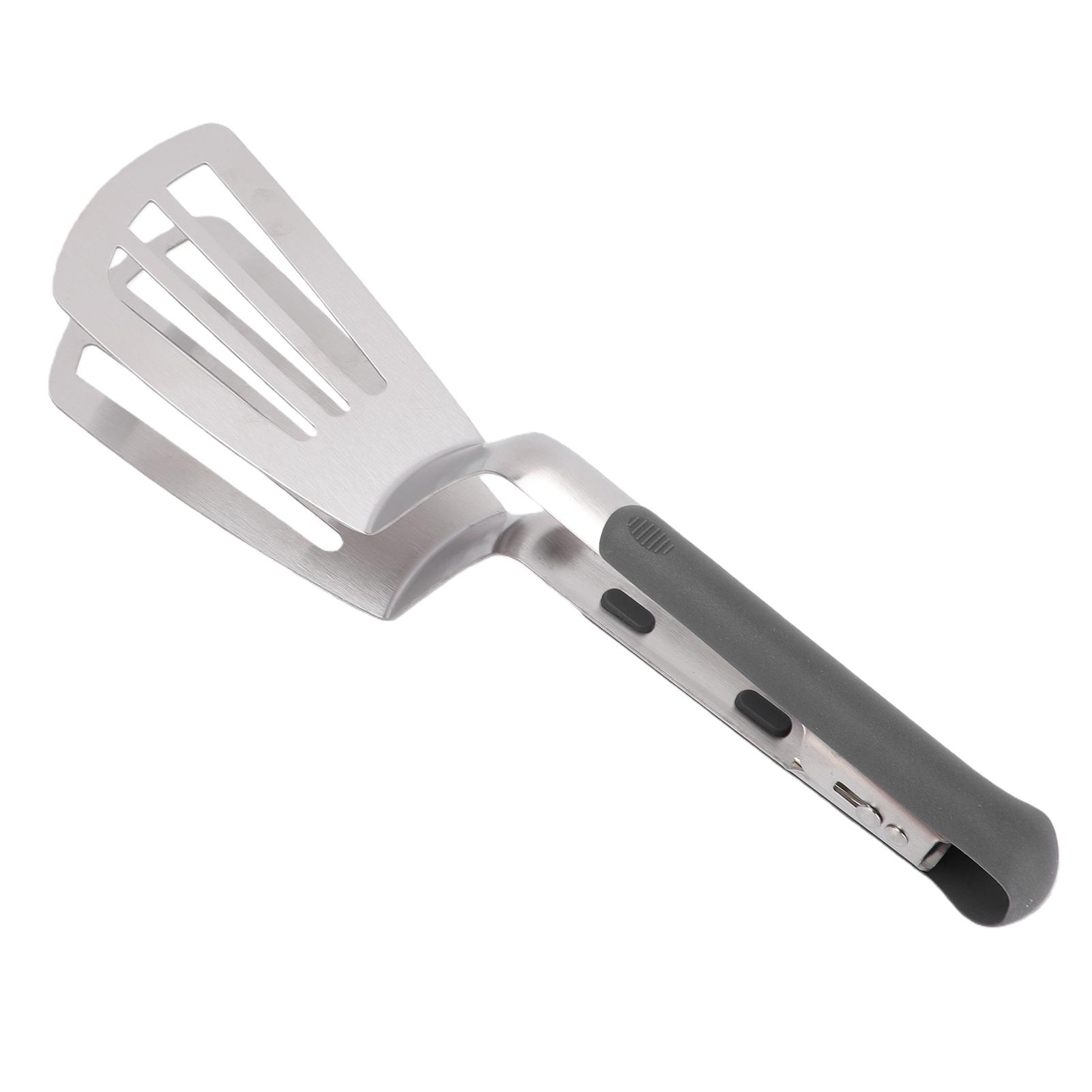 

Зажим для гриля из нержавеющей стали 2 в 1, щипцы для гриля, кухонный переворачиватель рыбы с нескользящей ручкой для барбекю, готовки, жарки