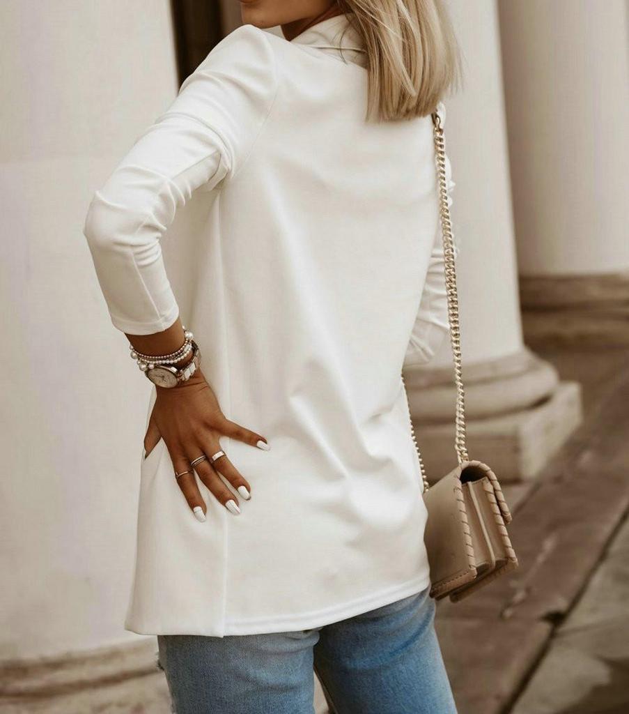 Women's European & American Style Autumn/Winter Casual Solid Color Suit Jacket