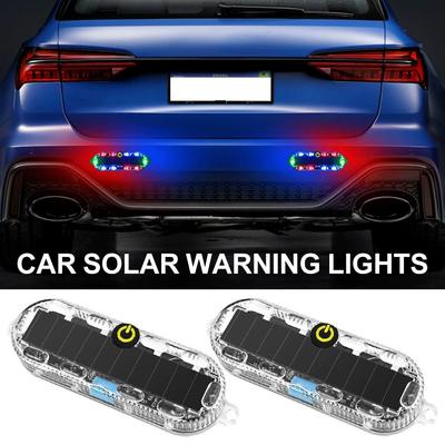 1/2pcs Mini Car Solar Warning Lights Night Security Anti-Theft Lamp Strobe Wireless Lamp Signal LED Warning Caution W0M4