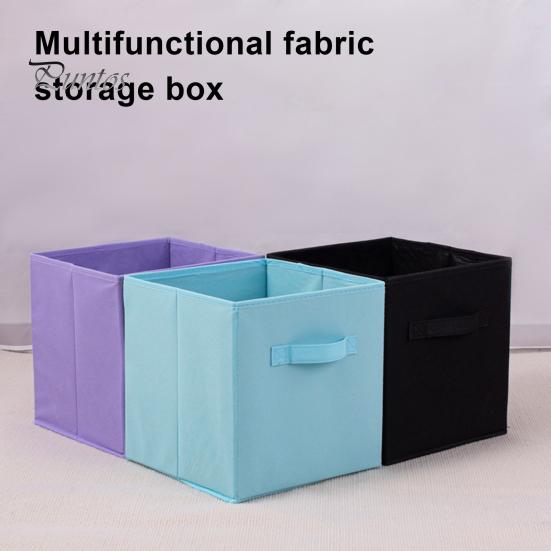 Foldable Storage Box with Reinforced Handle Large Capacity Collapsible Clothes Basket Multi-Functional Organizer
