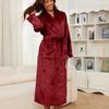 Übergröße Flanell Revers Pyjama Morgenmantel Set für Paare - Warme Herbst/Winter Europäische Amerikanische Hauskleidung