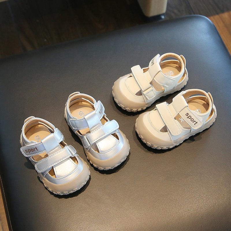Toddler Kids Walking Shoes Non-slip Toes Capped Baby Sandals Hook&loop 2025 Summer New Girls Beach Shoes Soft Sole Trend Comfort
