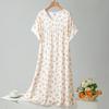 Damen Sommer Süßes Nachthemd für Damen Locker Hauskleidung Blumendruck Nachtwäsche für Damen Nachthemd Kirschen Aufdruck Loungewear Nachthemden