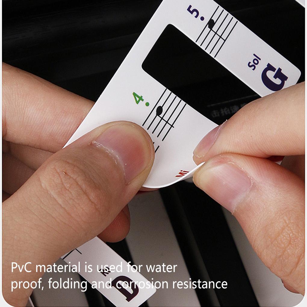 Piano 88 Key Sticker Beginner Keyboard Note Marker Piano Removable Key Stickers For Beginners Kids Electronic Piano Note Bar