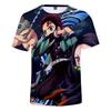 Children's Clothing 3D Digital Color Cartoon Anime Character Print Youth Casual Comfortable Short Sleeved T-shirt