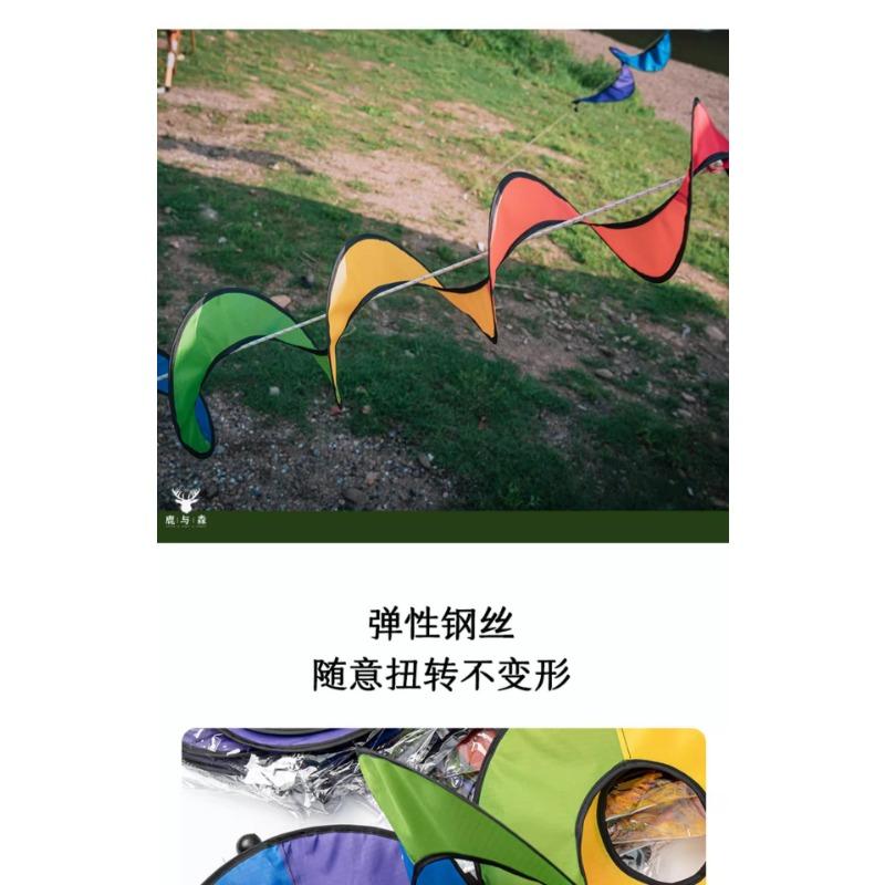 Colorful Wind Windsock Warning Flag For Outdoor Camping Tent Awning Anti Trip Decoration