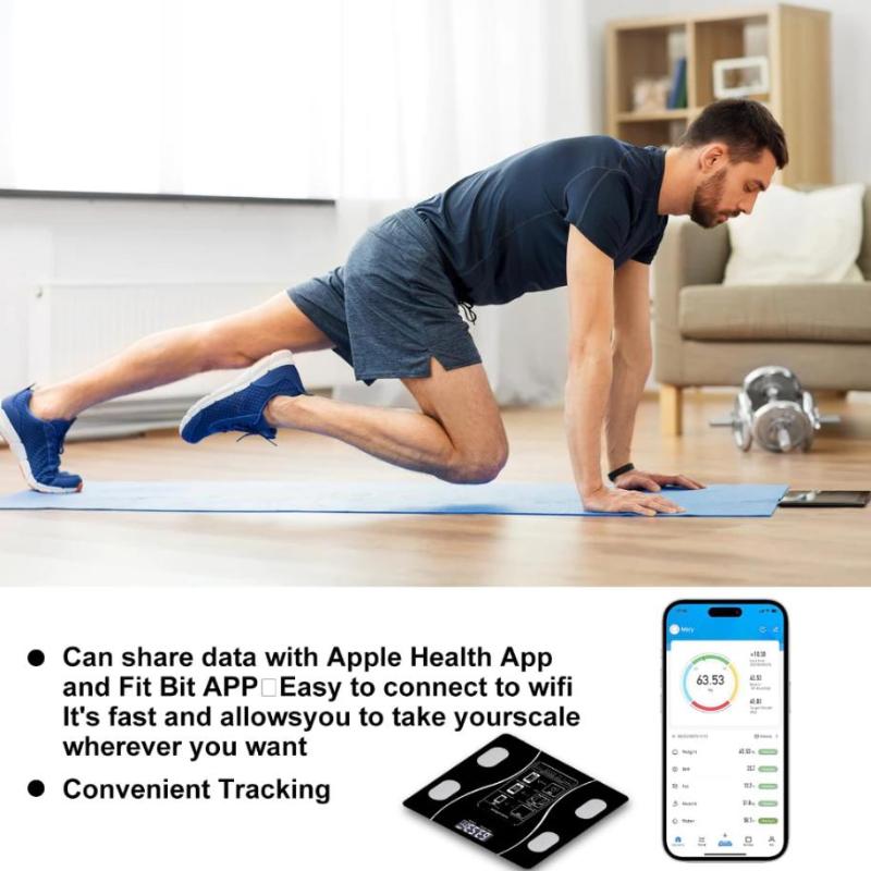 Gewichtswaage Bluetooth Wiederaufladbar Elektronisch Intelligent Gewichtsverlust Körperfettwaage Waagen
