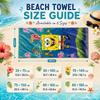 SpongeBob Beach Towel SpongeBob SquarePants beach towel featuring vibrant underwater scene with jellyfish and snail on deep