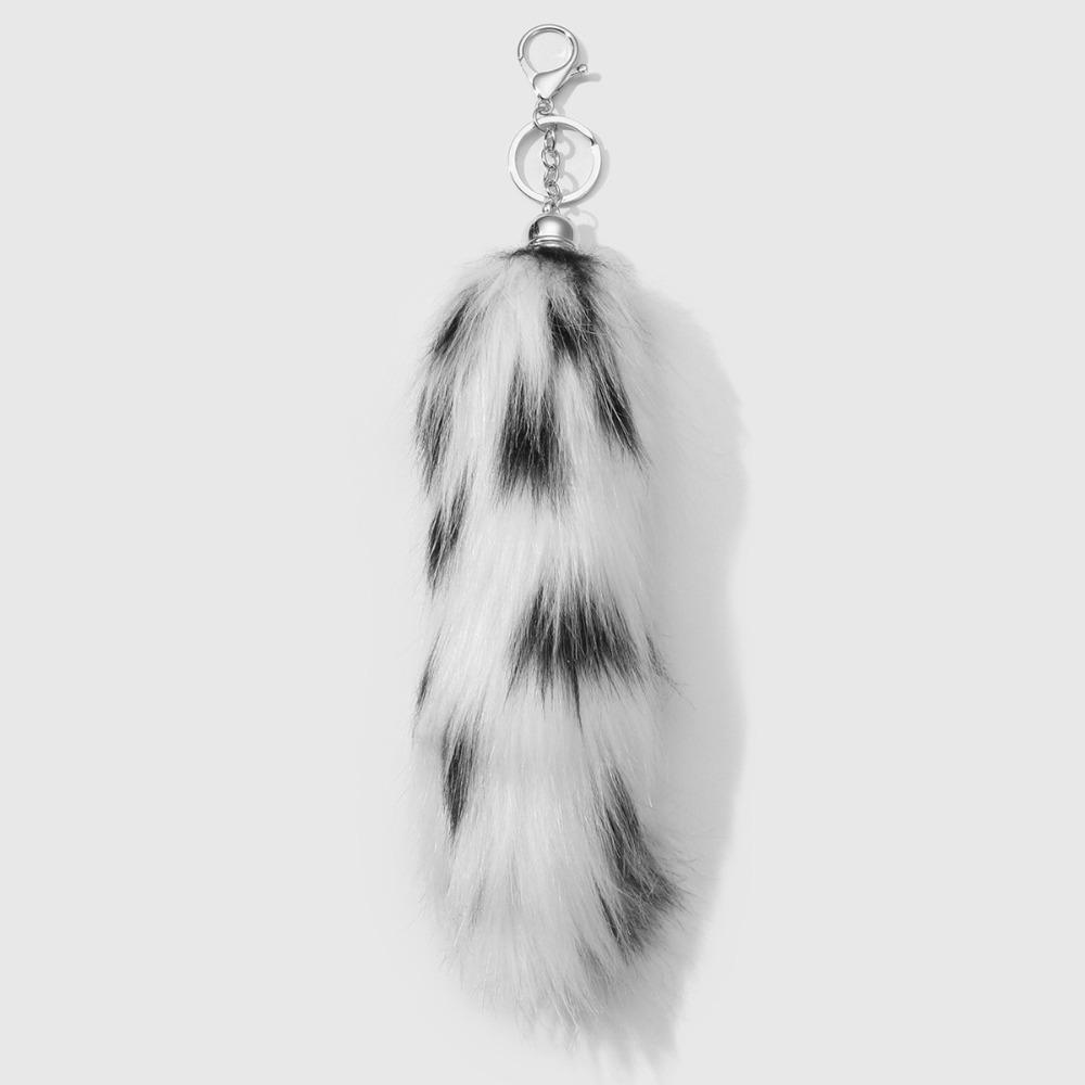 

Ornament Tail Hanging Keychain Long Hair Bag Charms Sweet Cool Plush Tail Keyring Women Ladies Style 5