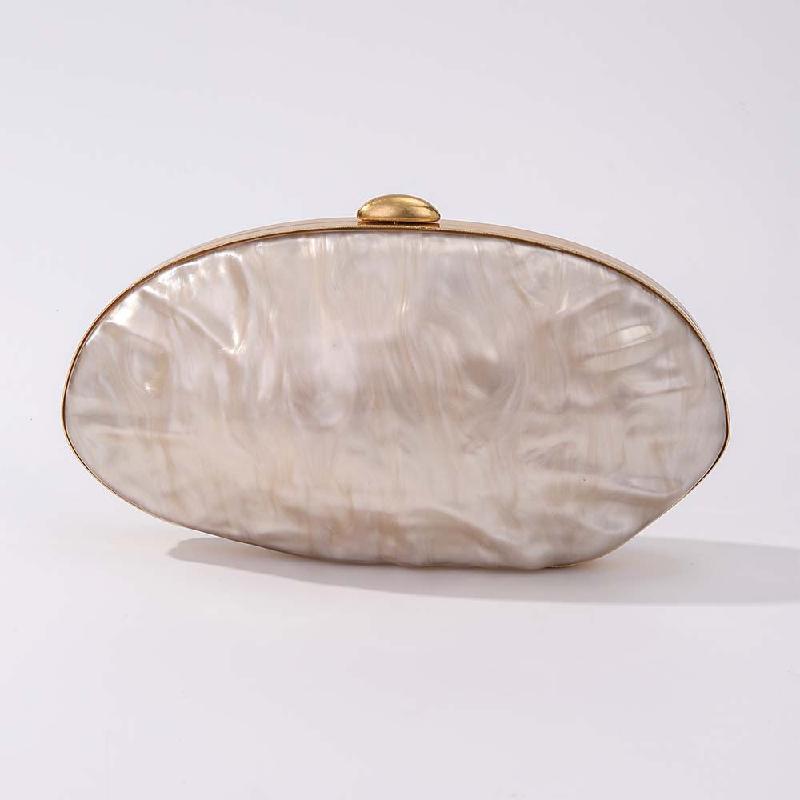 Acrylic Wedding Bag Crossbody Shoulder Unique Shell Shape New Arrival Clutch Evening Fashion Women's Mini Genuine Luxury Handbag