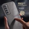 Huawei Nova 7 Phone Case, Nova 7 Protective Cover, Shockproof, Full Lens Protection, Soft, Simple Silicone Outer Case, WoAnd Leather Case, Black