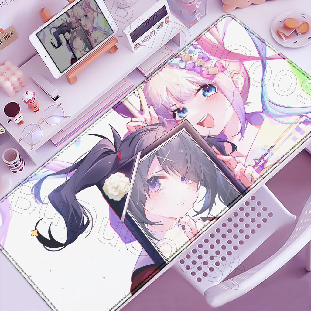 NEEDY GIRL OVERDOSE Mouse Pad Kawaii Anime Girl Large Non-slip Rubber Mousepad XXL Computer Gaming Accessories Keyboard Desk Mat