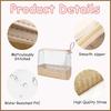 New Straw Woveing PVC Clear Makeup Case Toiletry Bag Travel Makeup Bag Portable Cosmetic Organizer Transparent Storage Bags