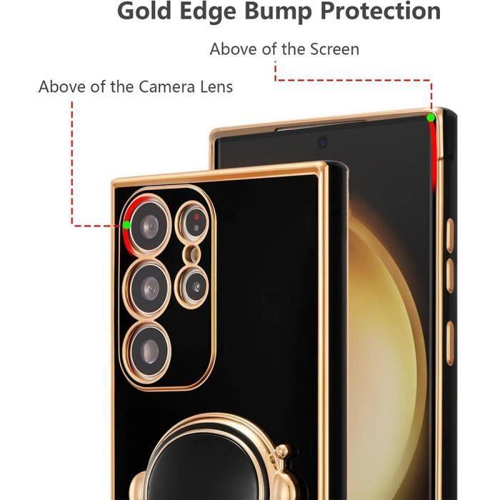 Case - BOOLING - for Samsung Galaxy S24 Ultra - Shockproof Protection - 3D Astronaut Stand - Black