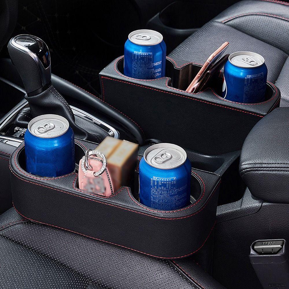 PU Leather Car Leather Cup Holder Portable Gap Filler Storage Box Vehicle Storage