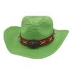 New adjustment soft denim straw hat ethnic style big brim top hat men's and women's outdoor sun hat