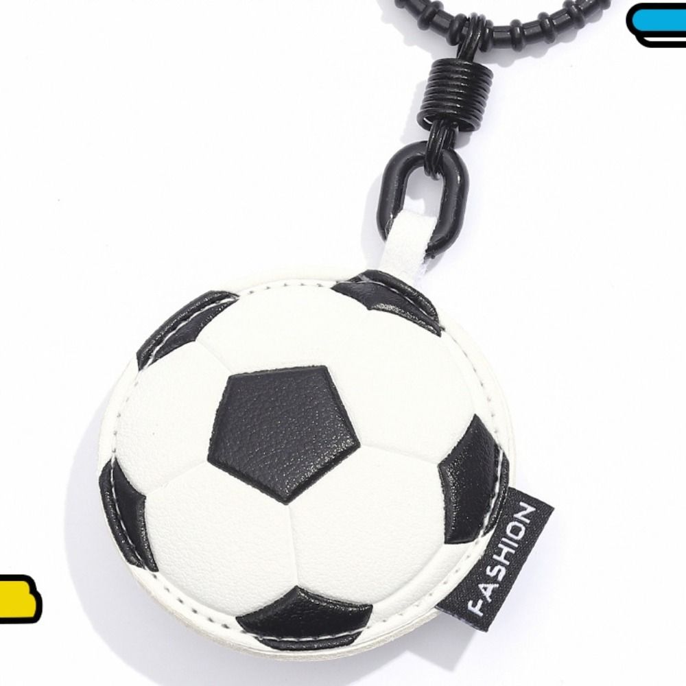 Cartoon 3D Rugby Football Pendant Basketball Car Key Ring Ball Leather Keychain  Women Men