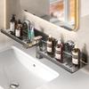 Saugnapf U-förmiges Regal für Wasserhahn, Bohrloses wandmontiertes Arbeitsplatten-Aufbewahrungs-Caddy für Badezimmer Küchenspüle Organizer