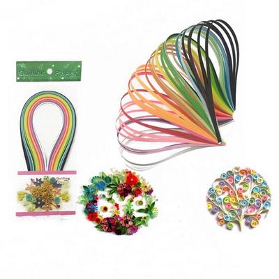 500pcs 50 Colors Home DIY Paper Quilling Paper Decor Pressure Relief Gift Craft Tools