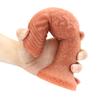 Silica Gel Large Double-Layer Liquid Silicone Dildo with Textured Veins and Dual Density for Lifelike Sensations - Waterproof Design