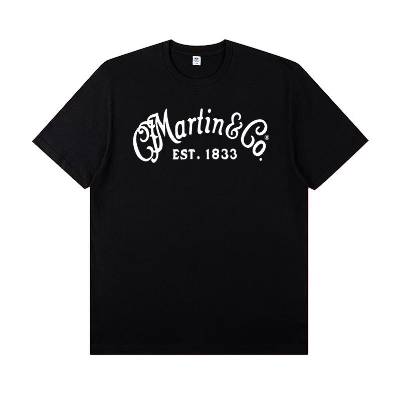 Martin Martin Kytarista Kostým Rocková Kapela Tričko Pánské Krátký Rukáv Potisk Nástroje Bavlněné Tričko Letní Oblečení Topy Tričko