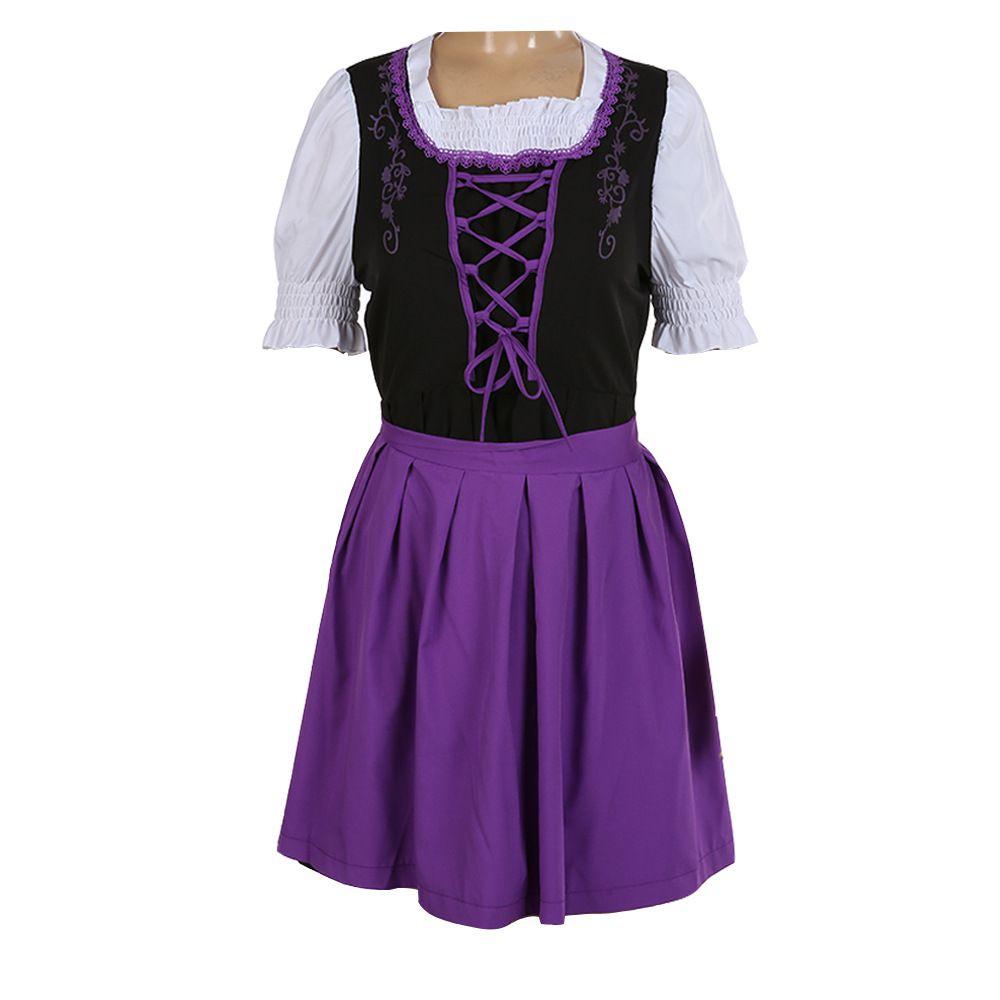 Charming German Dress Bavarian Dirndl Costume With Elegant Apron Decoration