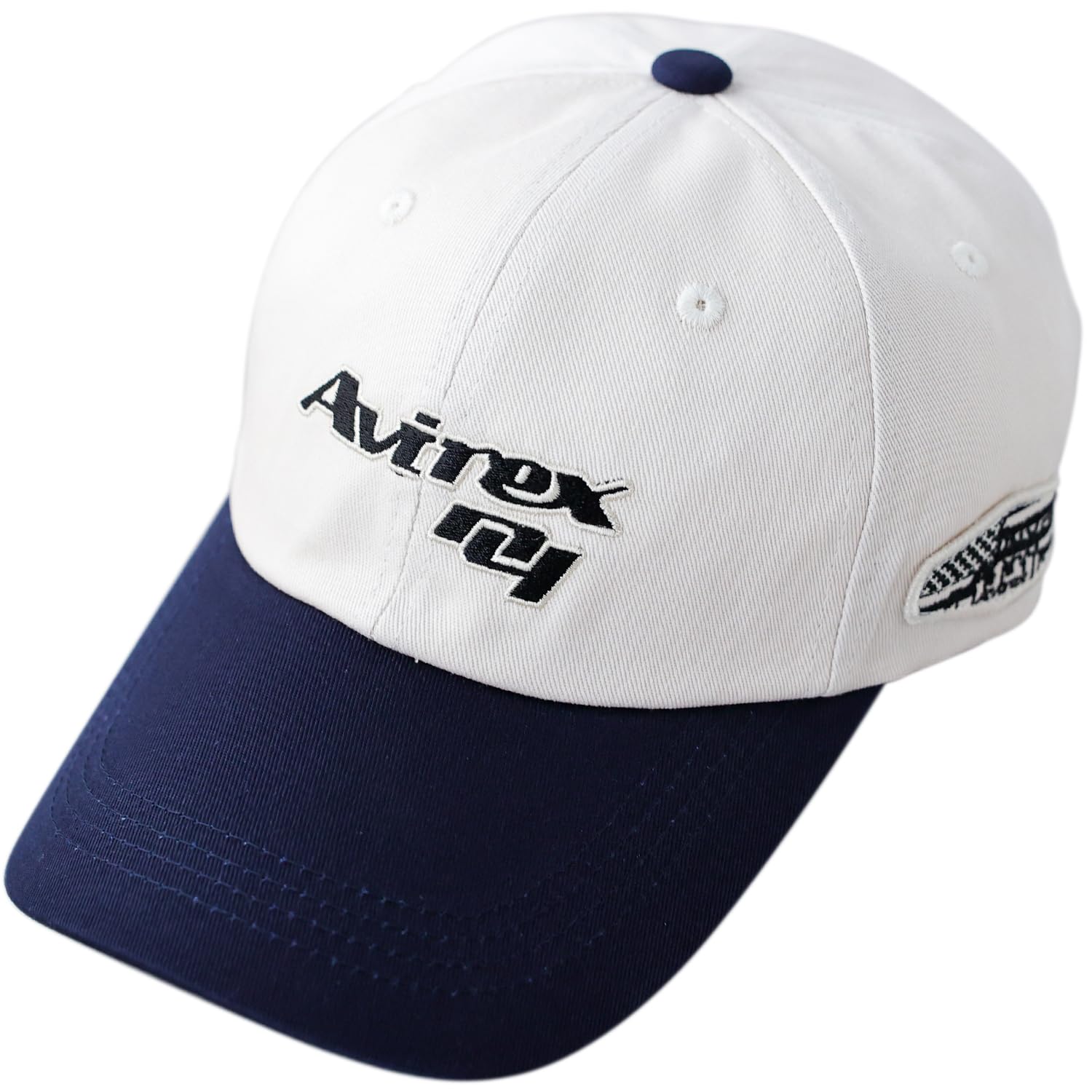 Avirex Military Varsity Logo Cotton Twill American Casual Summer Baseball Cap One Low-Profile Cap, Embroidered, Men s MA-1 (JP, Alphabet, Size, A-1